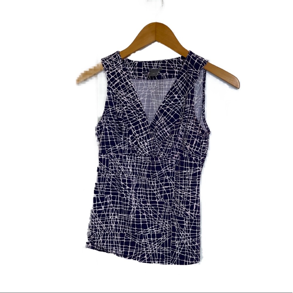 Purple Snakeskin Ann Taylor V neck Tank